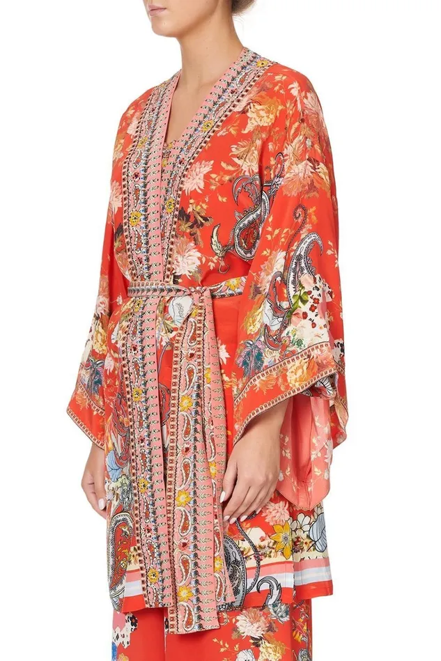 Camilla Kimonos Women Kimono With Tie Belt Paisley In Patches