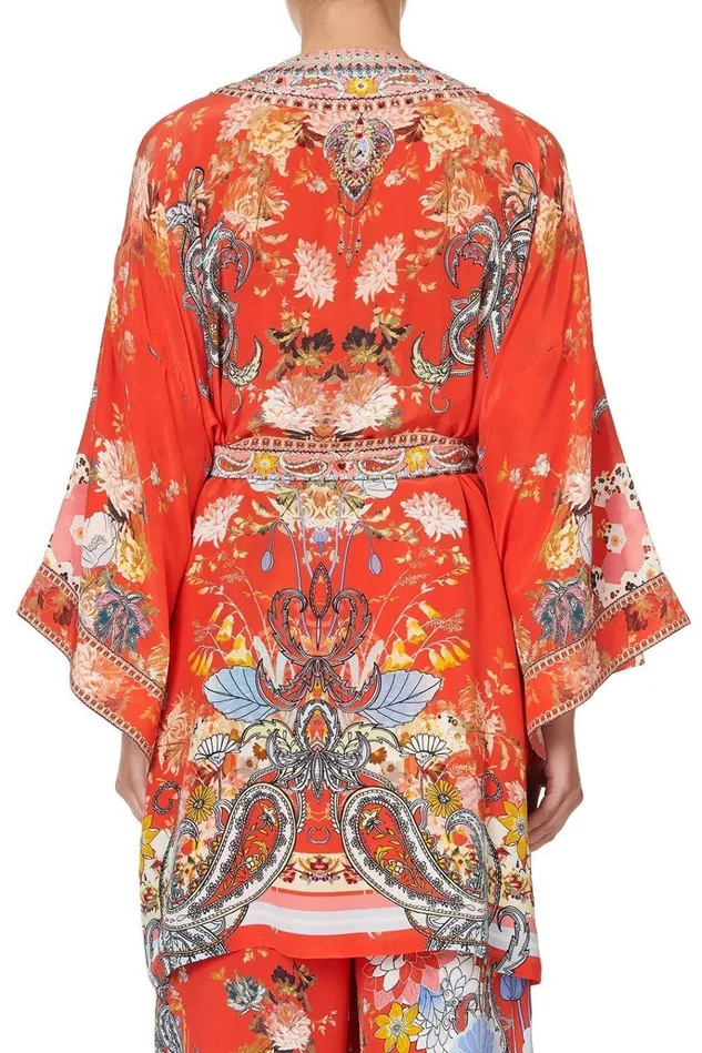 Camilla Kimonos Women Kimono With Tie Belt Paisley In Patches