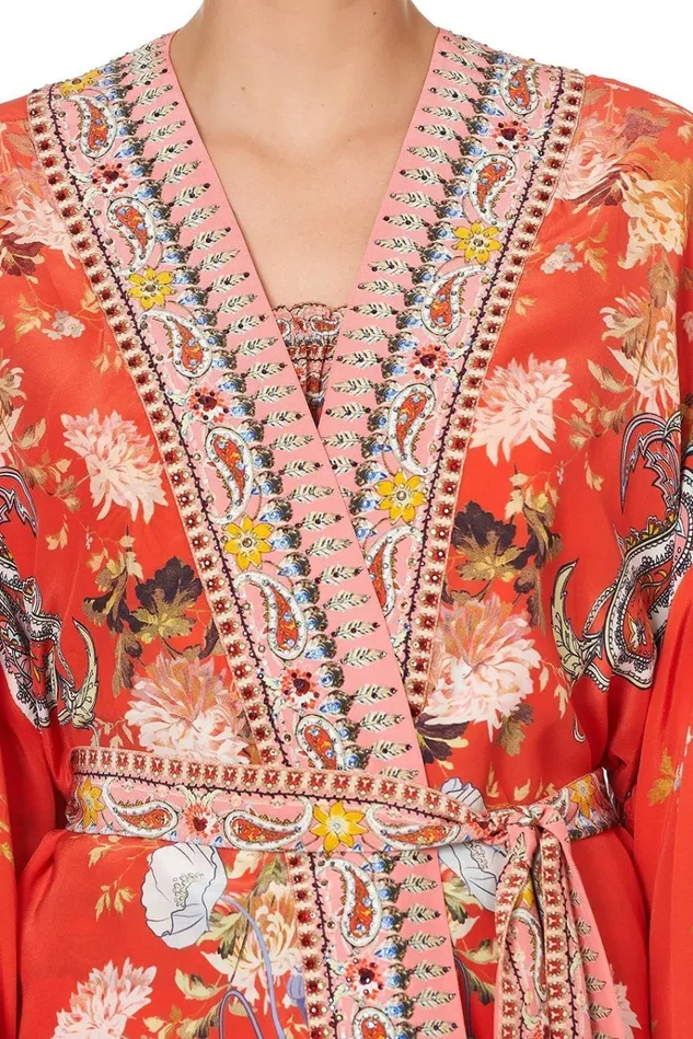 Camilla Kimonos Women Kimono With Tie Belt Paisley In Patches