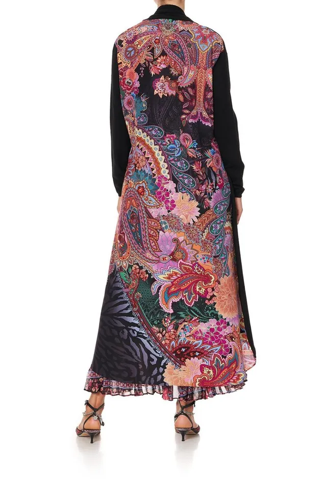 Camilla Knitwear Women Knitted Casual Jacket With Silk Back Swinging Sixties