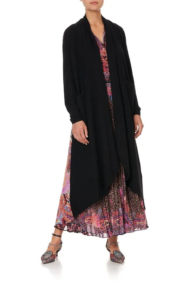 Camilla Knitwear Women Knitted Casual Jacket With Silk Back Swinging Sixties