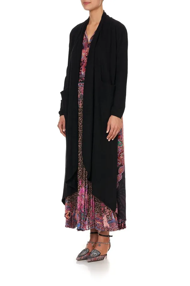 Camilla Knitwear Women Knitted Casual Jacket With Silk Back Swinging Sixties
