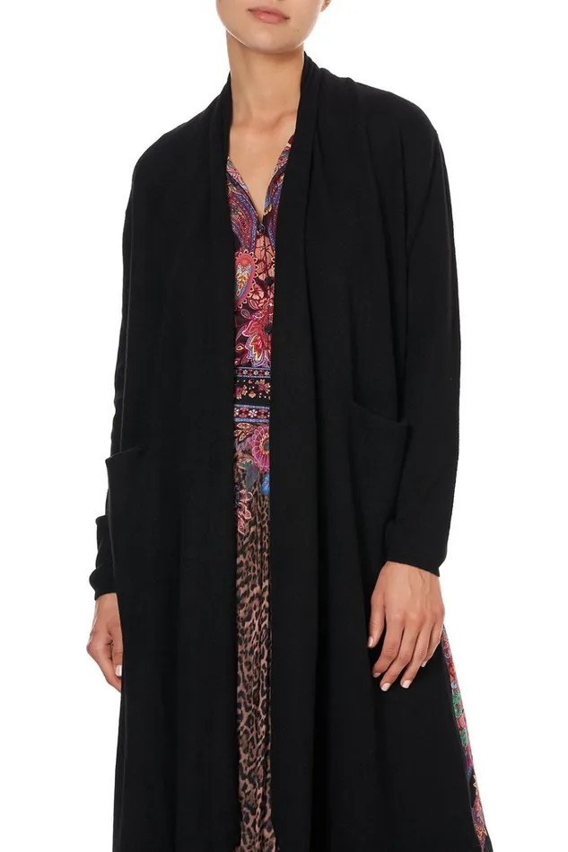 Camilla Knitwear Women Knitted Casual Jacket With Silk Back Swinging Sixties