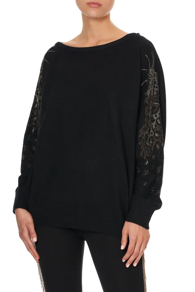 Camilla Knitwear Women Off Shoulder Dolman Knit Jumper Abingdon Palace