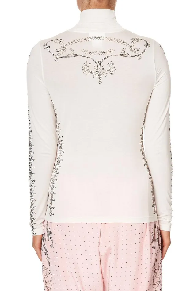 Camilla Modest Clothing Women Jersey Turtleneck Luxe Cream
