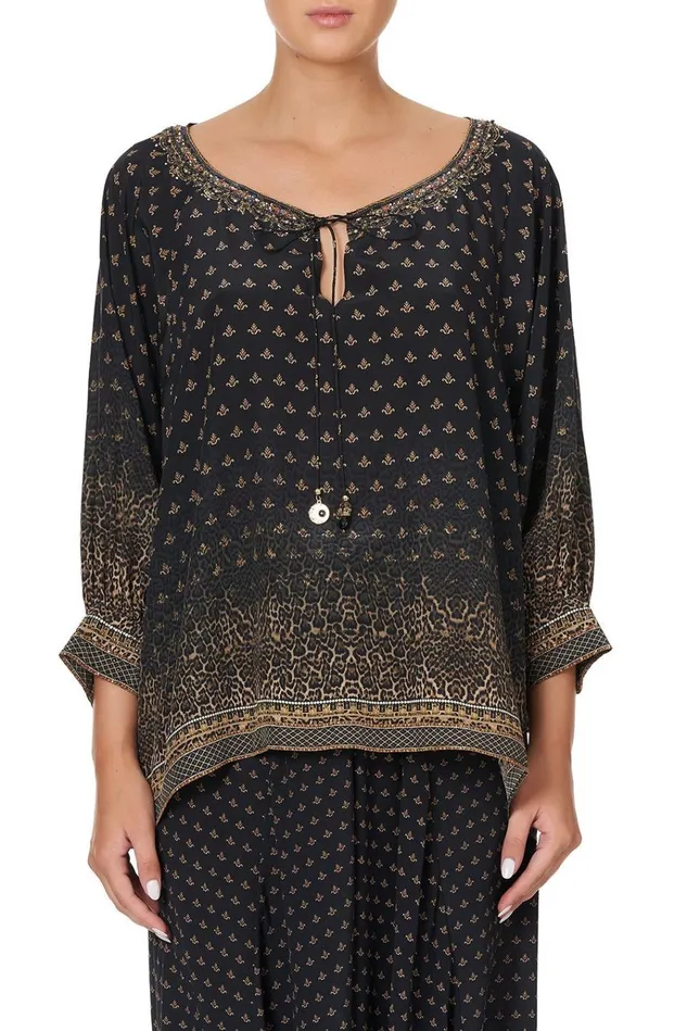Camilla Modest Clothing Women Raglan Sleeve Blouse With Cuff Royal Residence