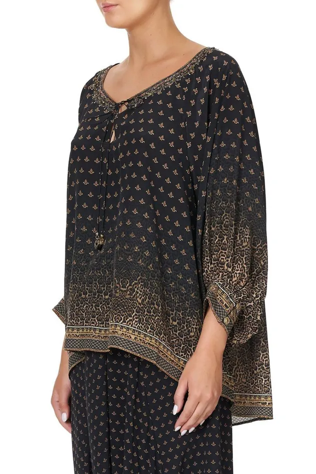 Camilla Modest Clothing Women Raglan Sleeve Blouse With Cuff Royal Residence