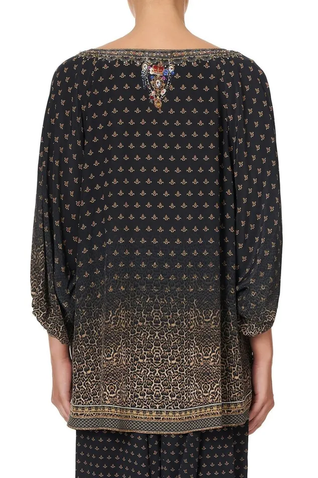 Camilla Modest Clothing Women Raglan Sleeve Blouse With Cuff Royal Residence