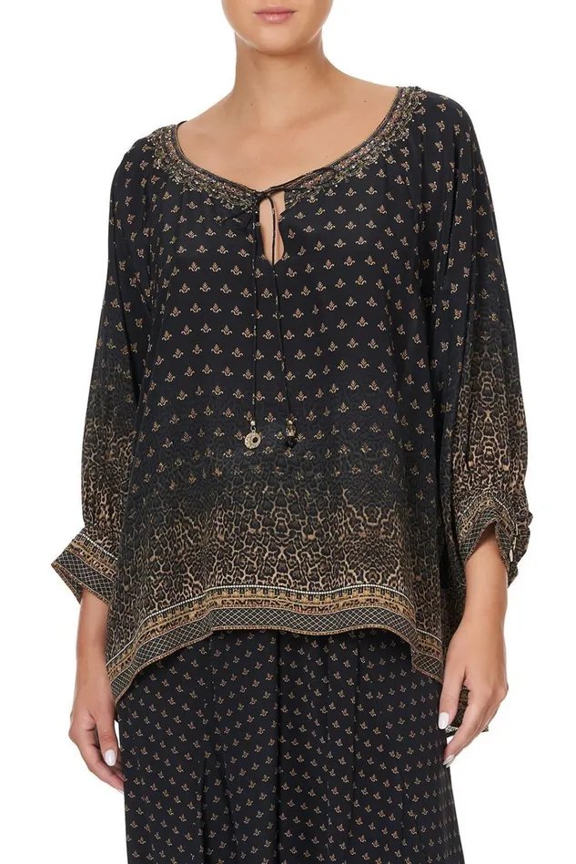 Camilla Modest Clothing Women Raglan Sleeve Blouse With Cuff Royal Residence