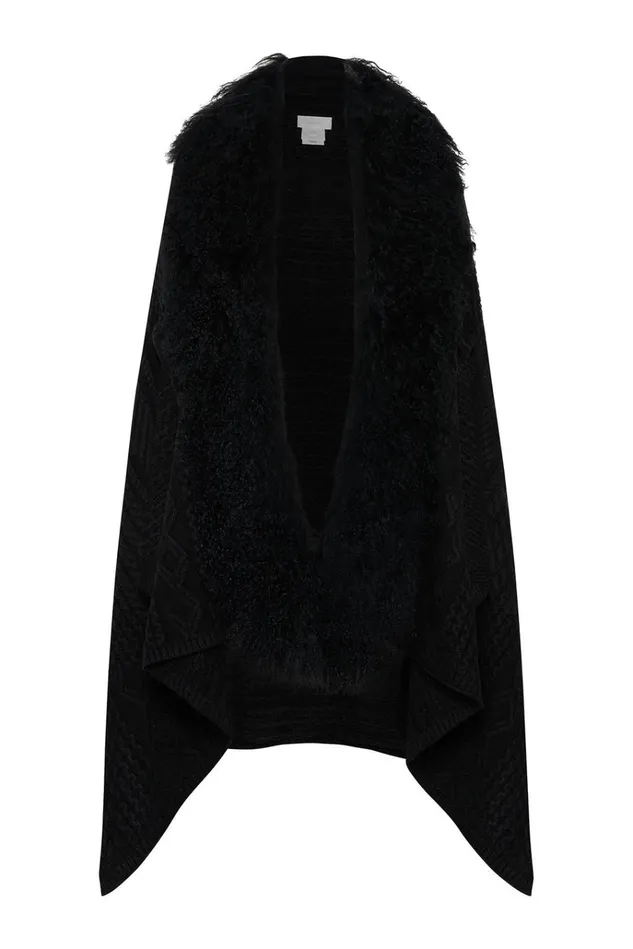 Camilla Modest Clothing Women Shearling Cape Hampton Hive