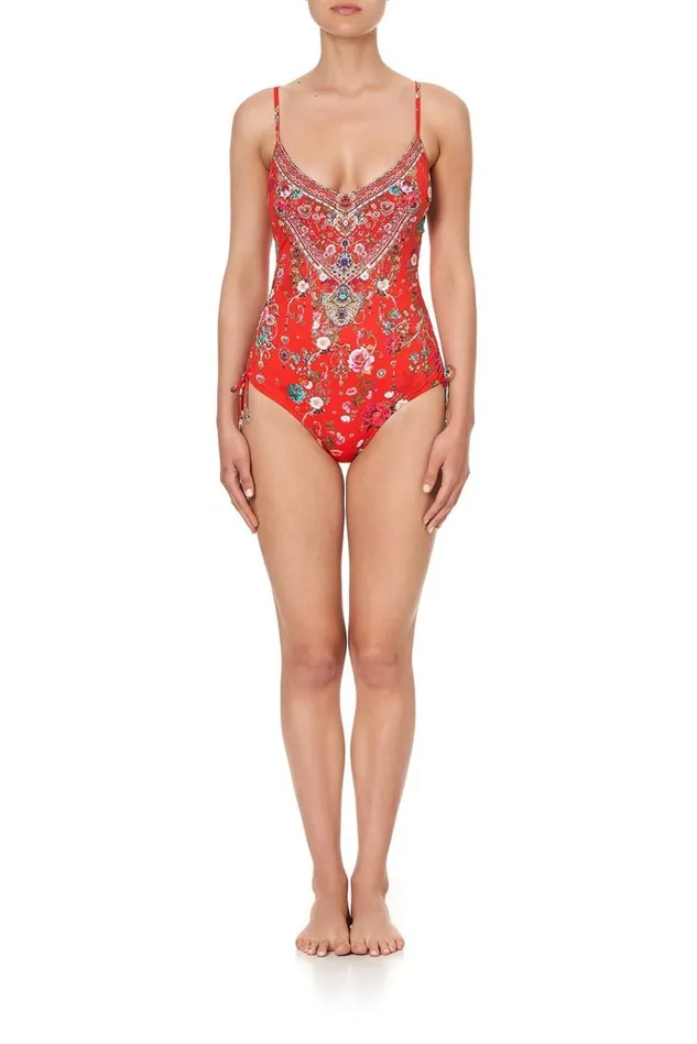 Camilla One Pieces Women Rouched Side One Piece Cameos Can Can