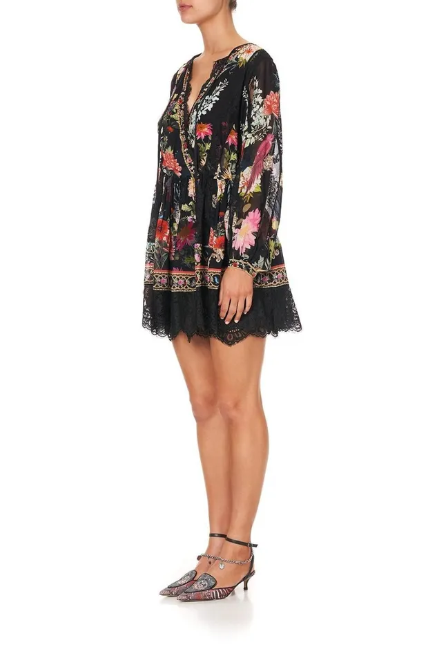 Camilla Party Dresses Women Cross Front Spliced Mini Dress Hampton Hive