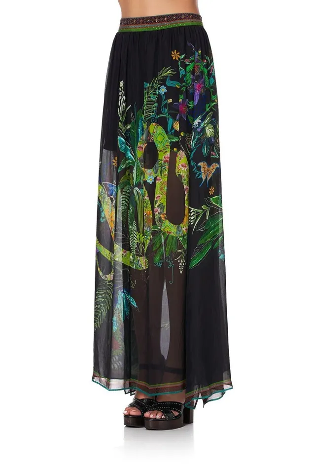 Camilla Party Dresses Women Side Split Overlay Skirt River Cruise