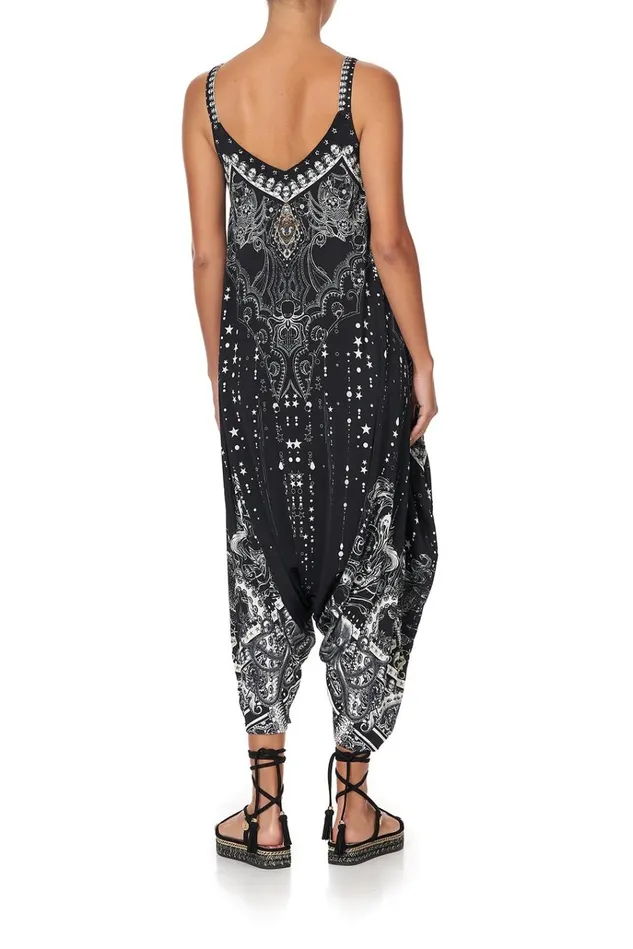 Camilla Playsuits and Jumpsuits Women Drop Crotch Thin Strap Jumpsuit Midnight Pearl
