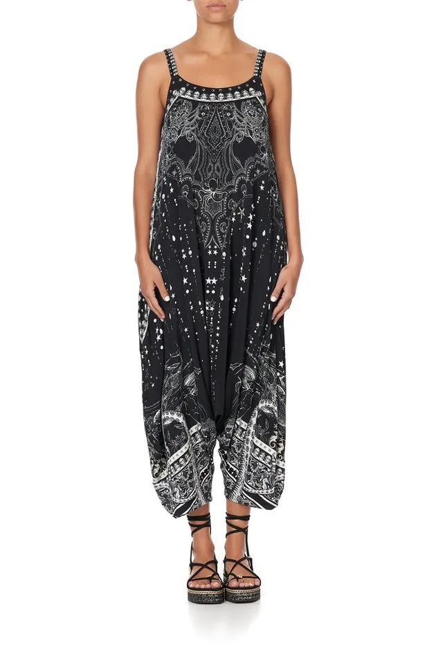 Camilla Playsuits and Jumpsuits Women Drop Crotch Thin Strap Jumpsuit Midnight Pearl