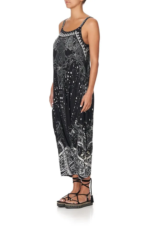Camilla Playsuits and Jumpsuits Women Drop Crotch Thin Strap Jumpsuit Midnight Pearl