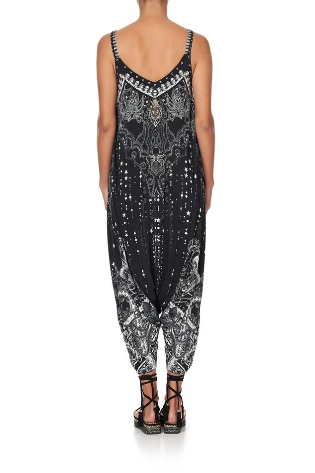 Camilla Playsuits and Jumpsuits Women Drop Crotch Thin Strap Jumpsuit Midnight Pearl