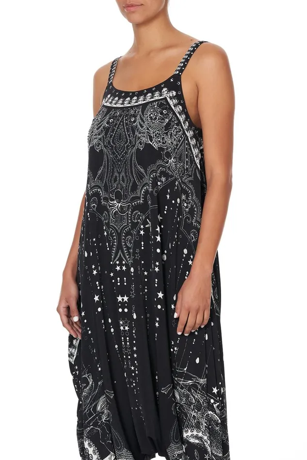 Camilla Playsuits and Jumpsuits Women Drop Crotch Thin Strap Jumpsuit Midnight Pearl