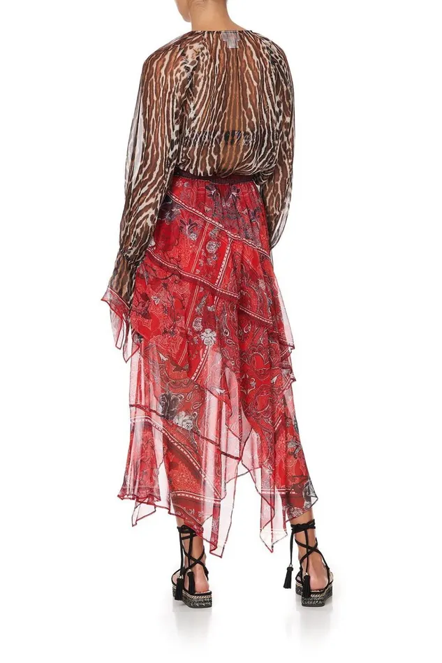 Camilla Skirts Women Asymmetrical Ruffle Skirt Pirate Punk