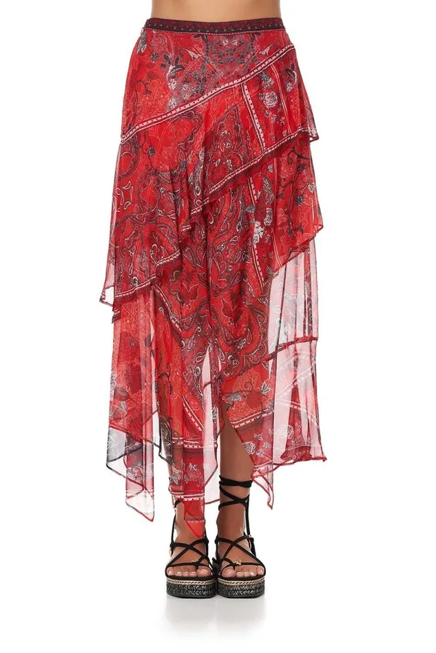 Camilla Skirts Women Asymmetrical Ruffle Skirt Pirate Punk