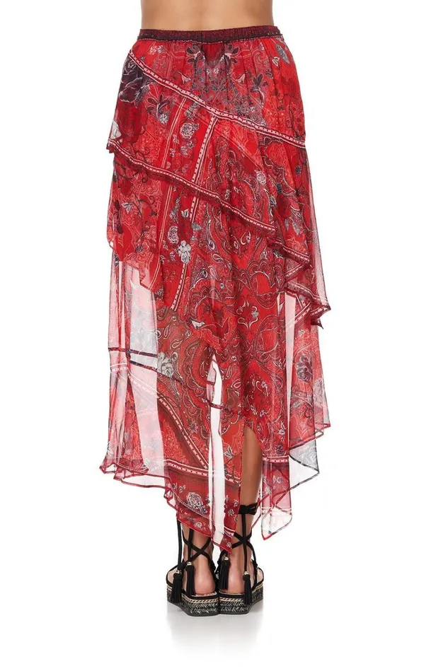 Camilla Skirts Women Asymmetrical Ruffle Skirt Pirate Punk