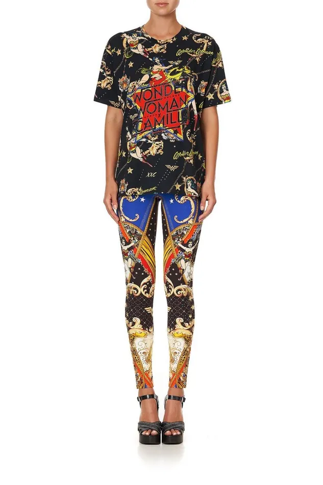 Camilla Tees Women Oversize Band Tee Wonder Woman