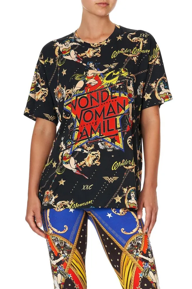 Camilla Tees Women Oversize Band Tee Wonder Woman