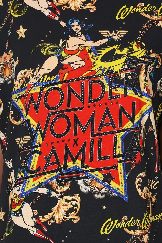 Camilla Tees Women Oversize Band Tee Wonder Woman
