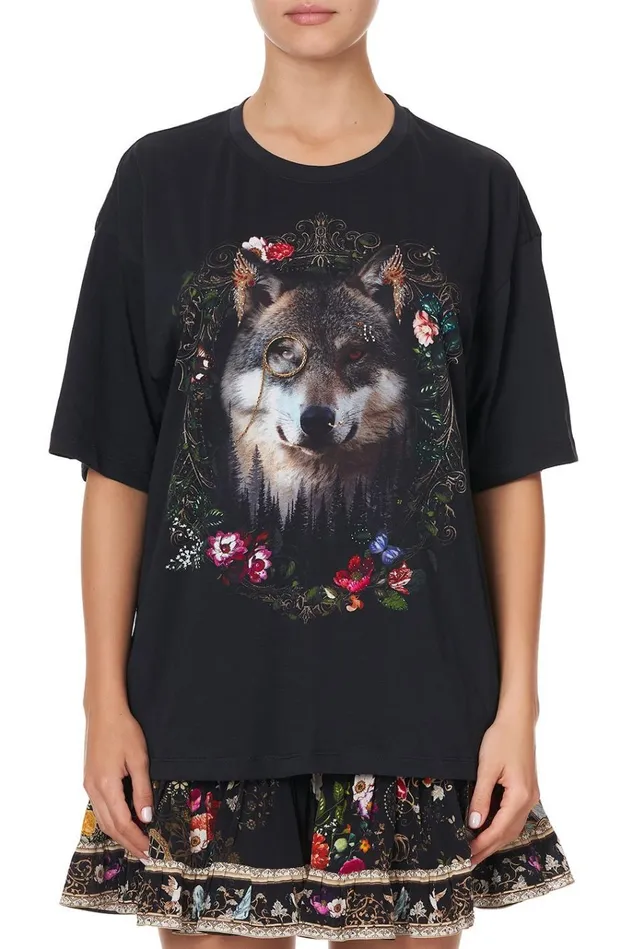 Camilla Tees Women Oversized Band Tee Mirror Mirror