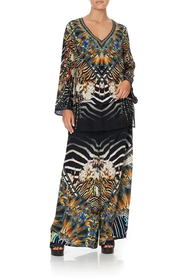 Camilla Tops Women Blouse With Side Split Underlay Lost Paradise