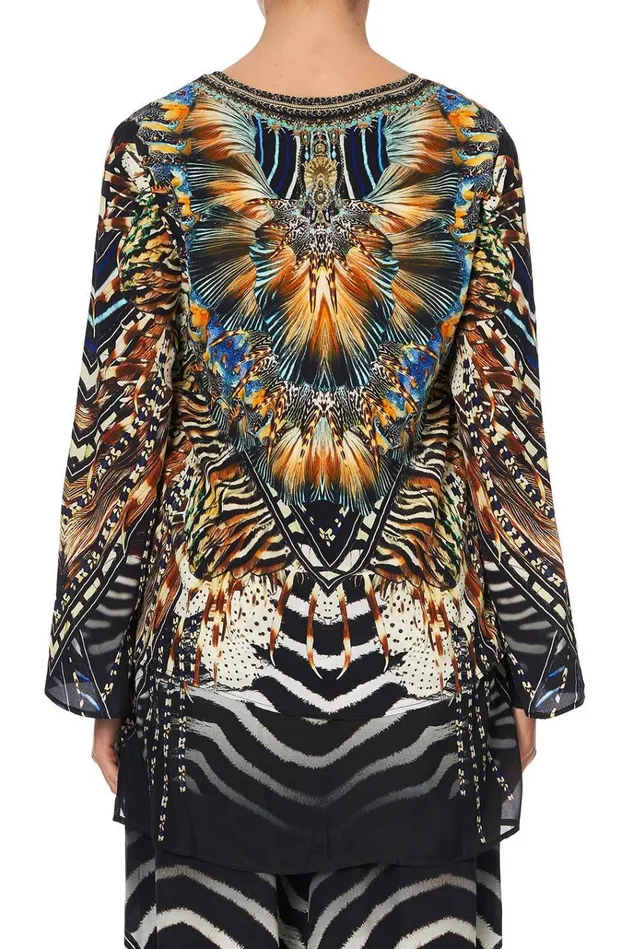 Camilla Tops Women Blouse With Side Split Underlay Lost Paradise