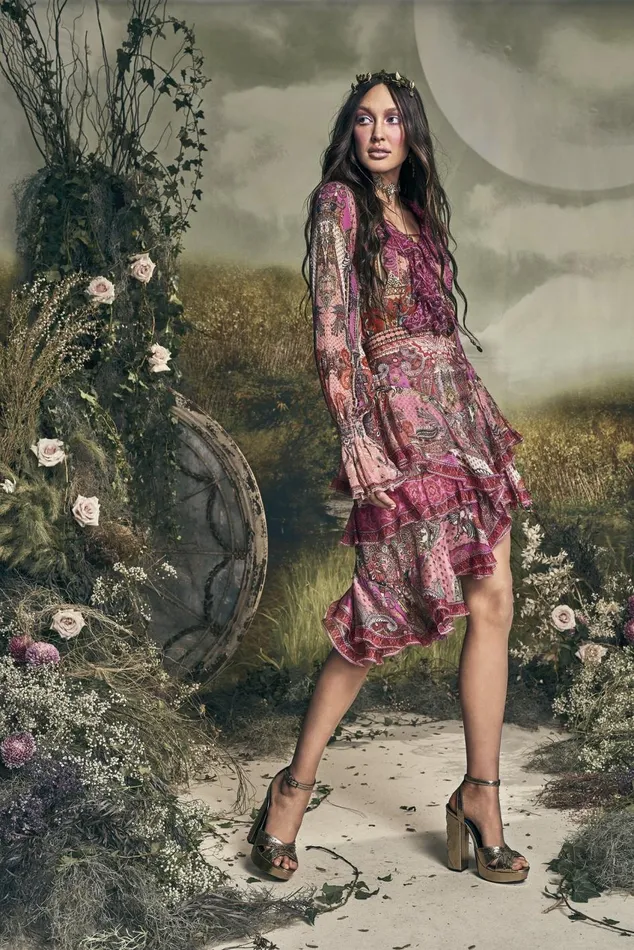 Camilla Tops Women Lace Up Ruffle Blouse Lotus Lovers