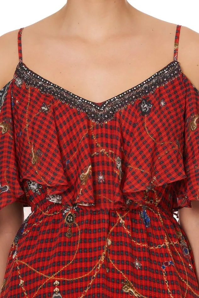 Camilla Tops Women Ruffle Top With Tie Sleeve Queens Children