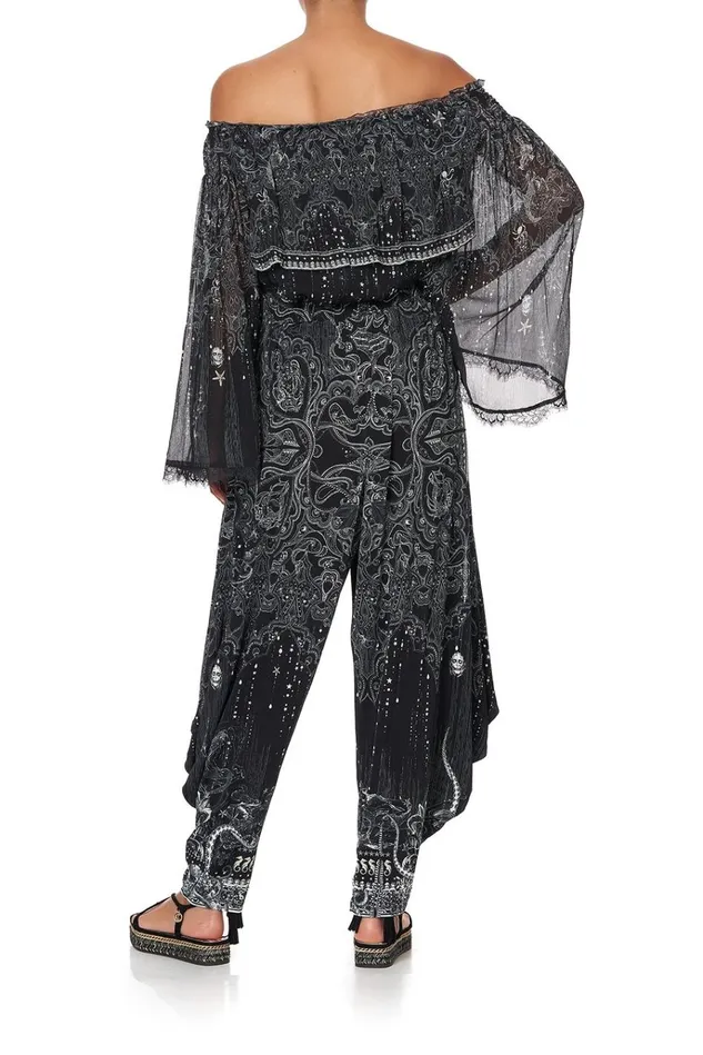 Camilla Tops Women Tiered Ruffle Blouse Midnight Pearl