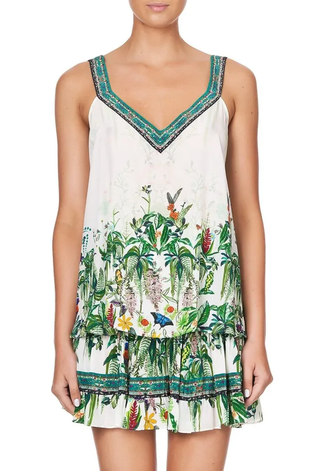 Camilla Tops Women VNeck Strap Top Daintree Darling