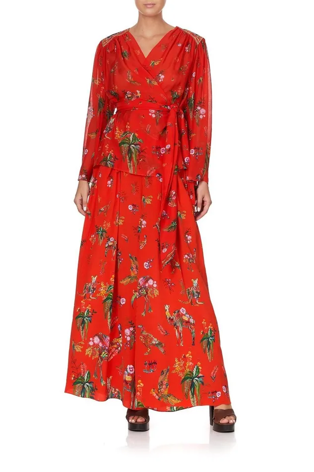 Camilla Tops Women Wrap Blouse With Yoke Cinema Paradiso
