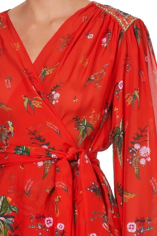 Camilla Tops Women Wrap Blouse With Yoke Cinema Paradiso