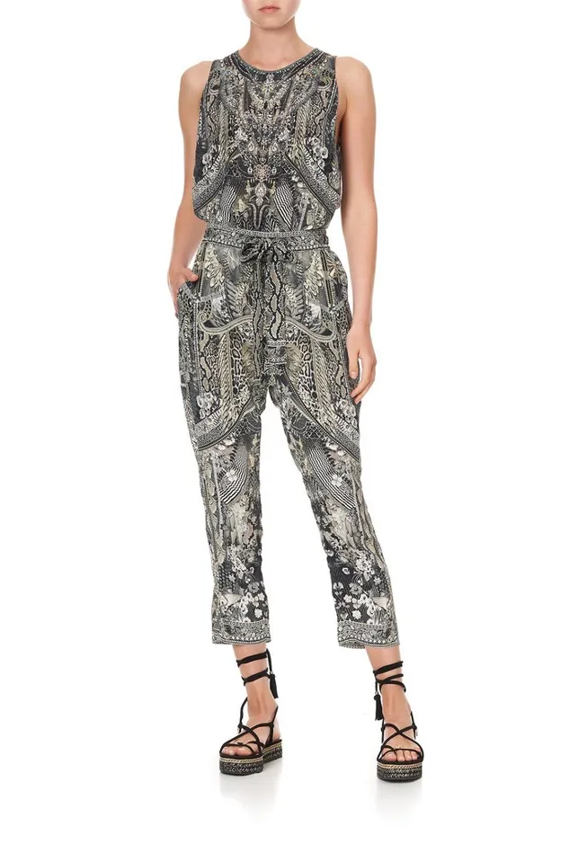 Camilla Trousers and Leggings Women Drop Crotch Slim Leg Pant One Tribe