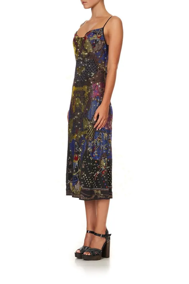 Camilla Wedding Guest Dresses Women Embellished Long Bias Slip Wonder Woman
