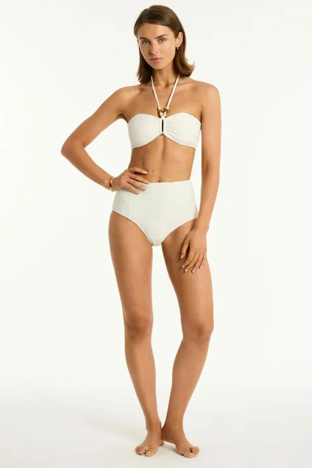 Caracus Panelled High Waist Pant Caracus Coconut Women Sea Level Bottoms