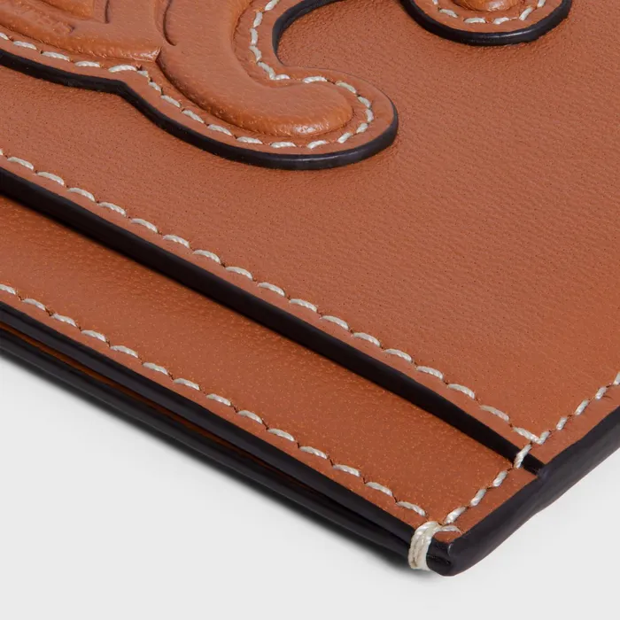 Card Holder In Smooth Lambskin Tan Women CELINE CARD HOLDERS Card Holder In Smooth Lambskin Tan Women CELINE CARD HOLDERS