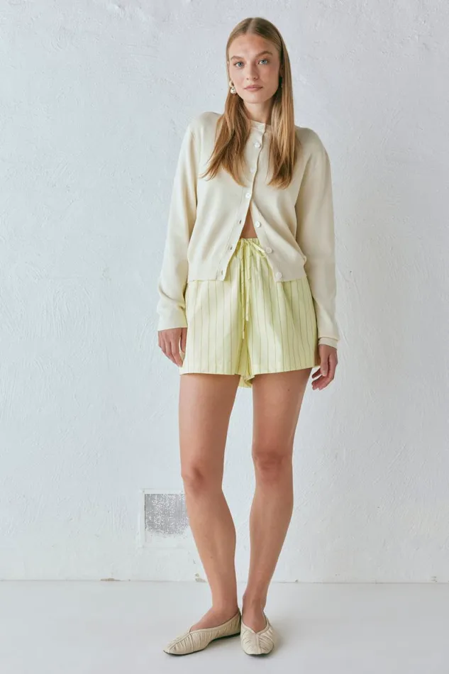 Cardigans Women VRG GRL Evie Knit Cardigan Cream Cardigans Women VRG GRL Evie Knit Cardigan Cream