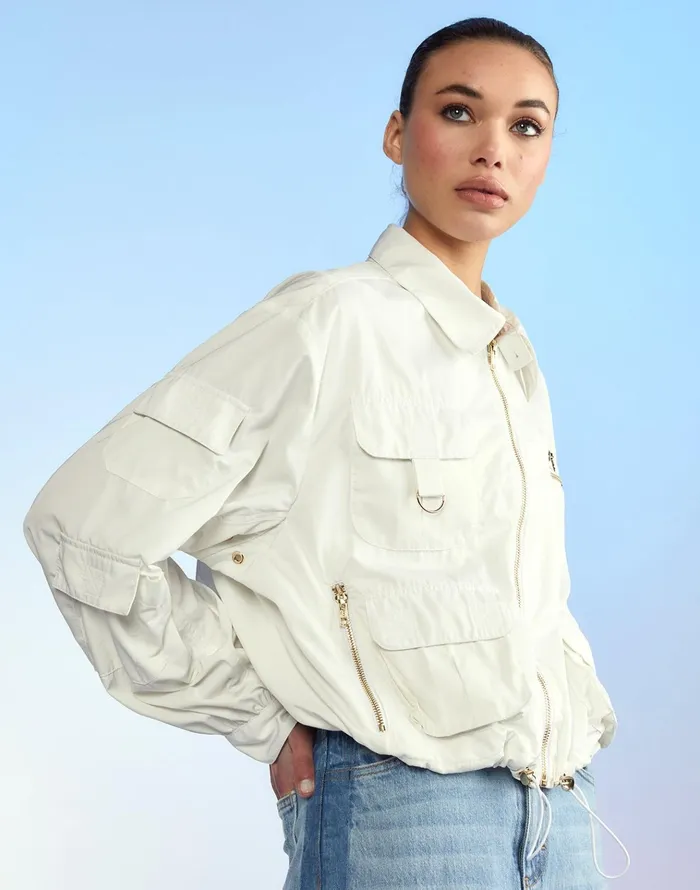 Cargo Jacket 8211 White Women Cynthia Rowley Jackets and Coats