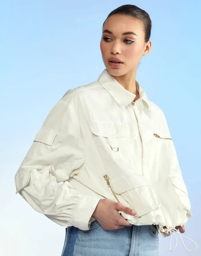 Cargo Jacket 8211 White Women Cynthia Rowley Jackets and Coats