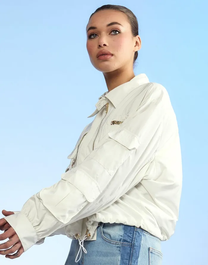 Cargo Jacket 8211 White Women Cynthia Rowley Jackets and Coats