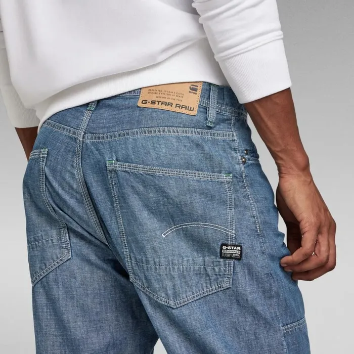 Cargos and Chinos Men GStar RAW Bearing 3D Cargo Pants Faded Cricket Blue