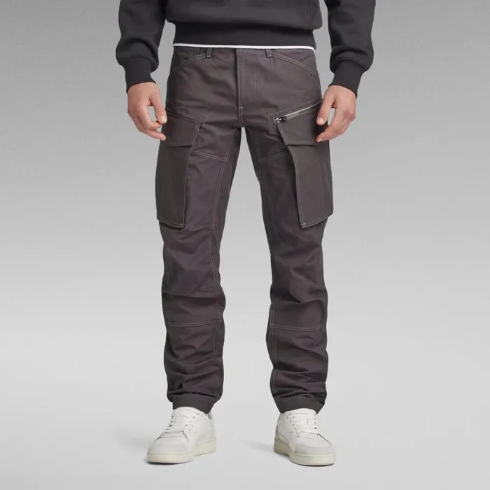 Cargos and Chinos Men GStar RAW Rovic Zip 3D Regular Tapered Pants Shadow
