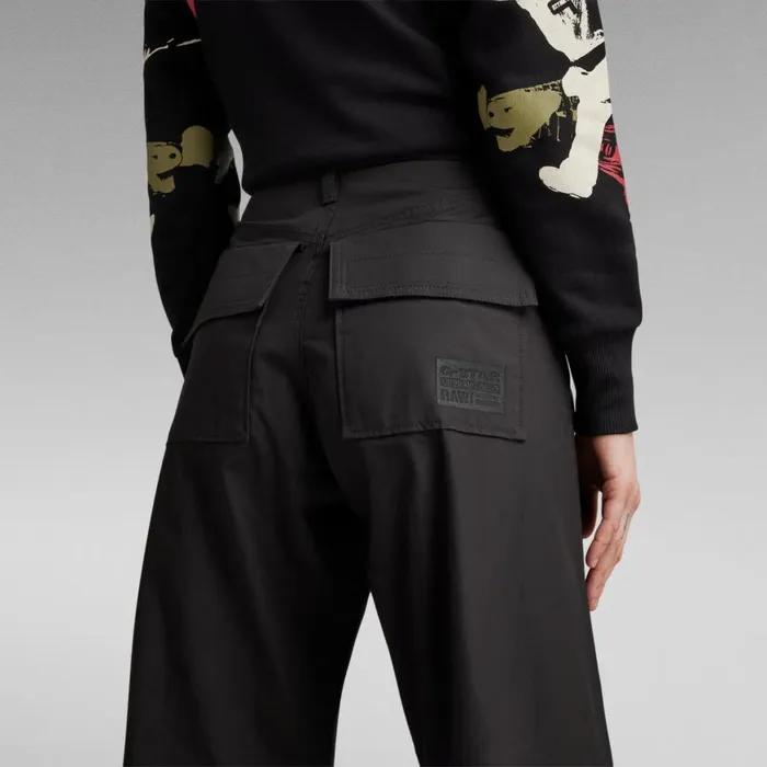 Cargos and Chinos Women GStar RAW High Waist Cargo Pants Dark Black