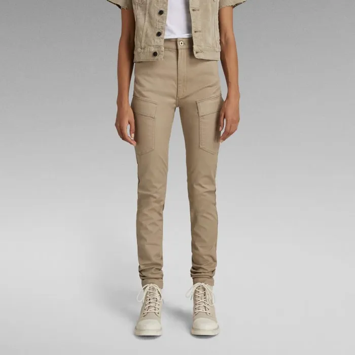 Cargos and Chinos Women GStar RAW Kafey Cargo Ultra High Skinny Pants Tree House Cargos and Chinos Women GStar RAW Kafey Cargo Ultra High Skinny Pants Tree House