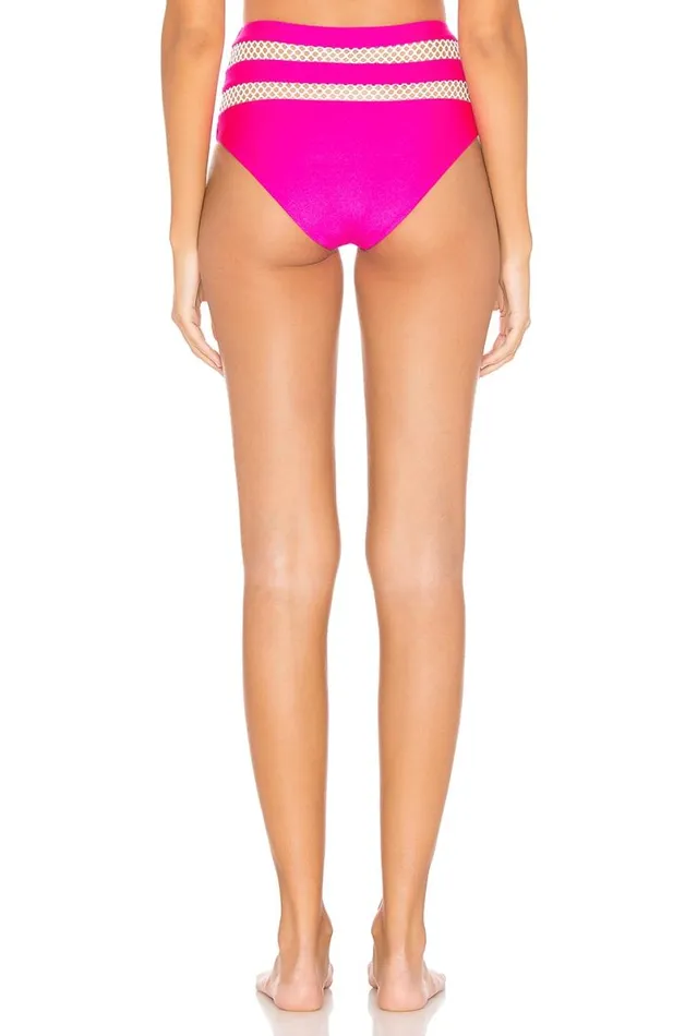 Cashel High Waist Bottom Bright Pink Women Lovers and Friends Swimwear